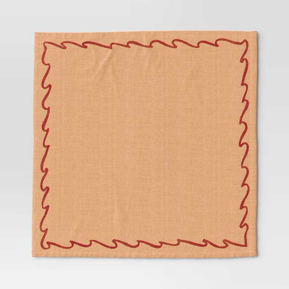 Coastal nwt 4pk Napkins Peach Wave - Threshold